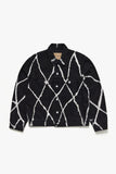 HAND PRINTED ORGANIC COTTON DENIM JACKET