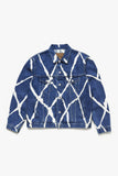 HAND PRINTED ORGANIC COTTON DENIM JACKET