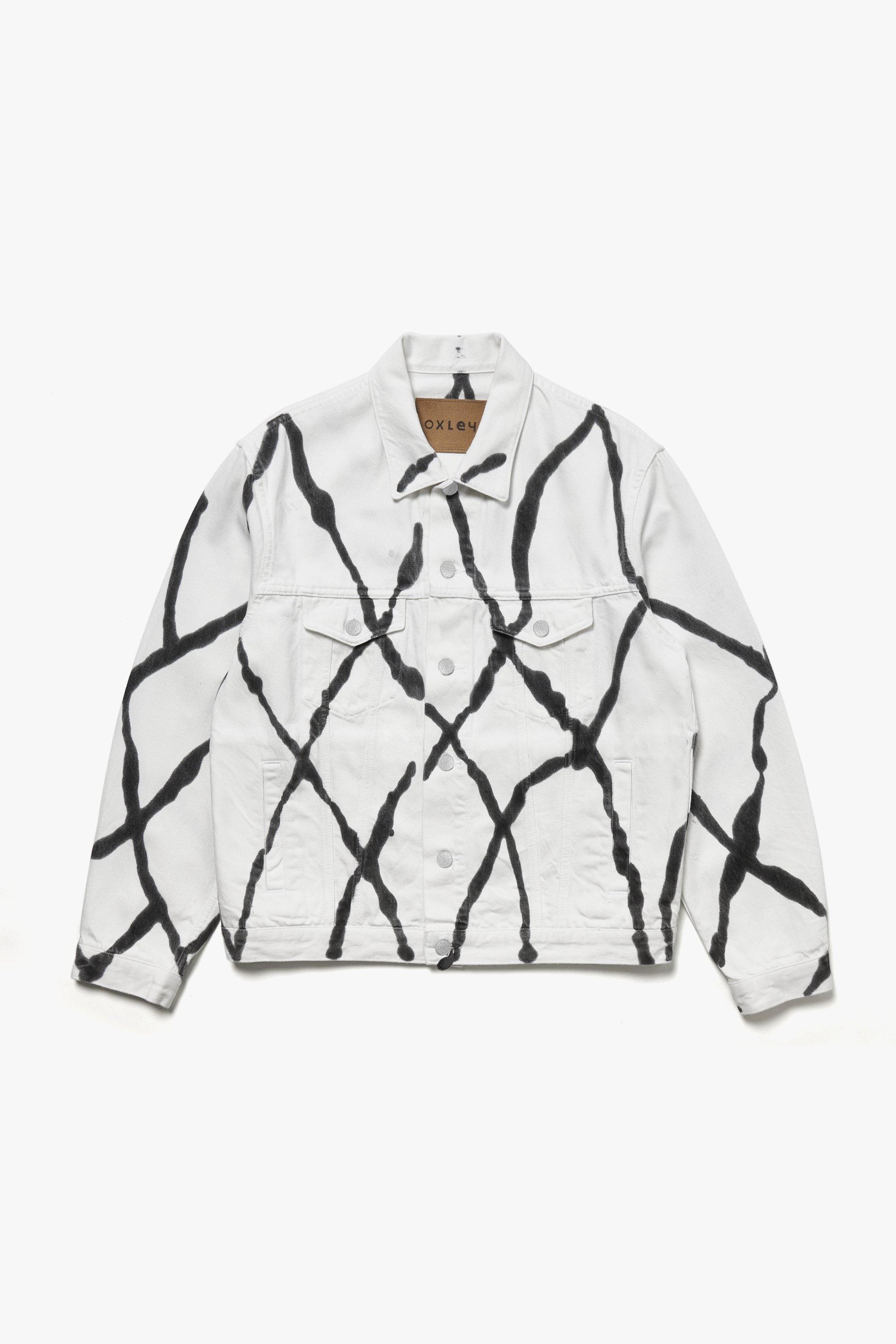 Oxley Hand Printed Organic Cotton Denim Jacket - Oxley Official