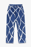 Oxley Hand Printed Organic Bleached Cotton Denim Jeans - Oxley Official