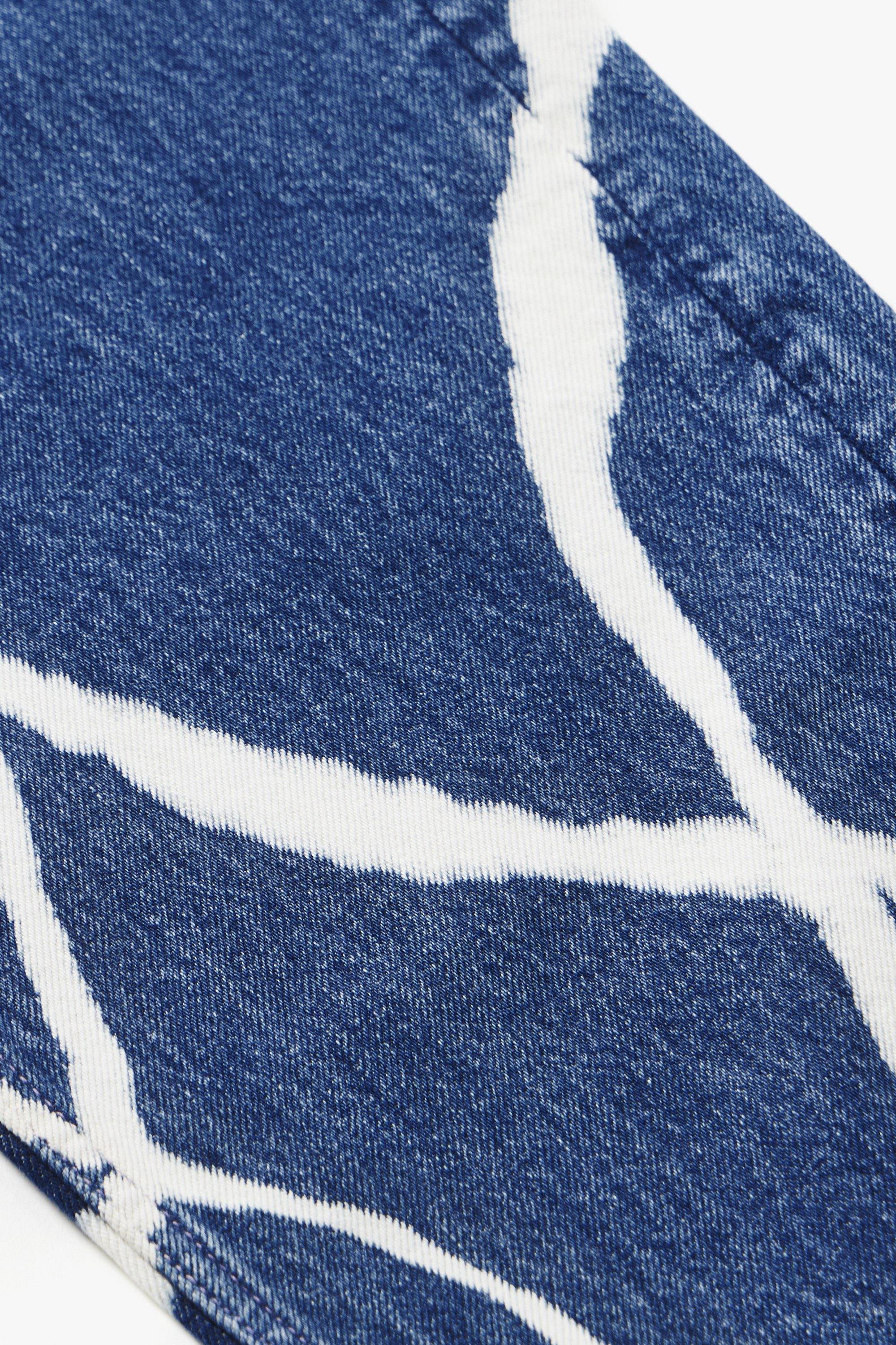 Oxley Hand Printed Organic Bleached Cotton Denim Jeans - Oxley Official