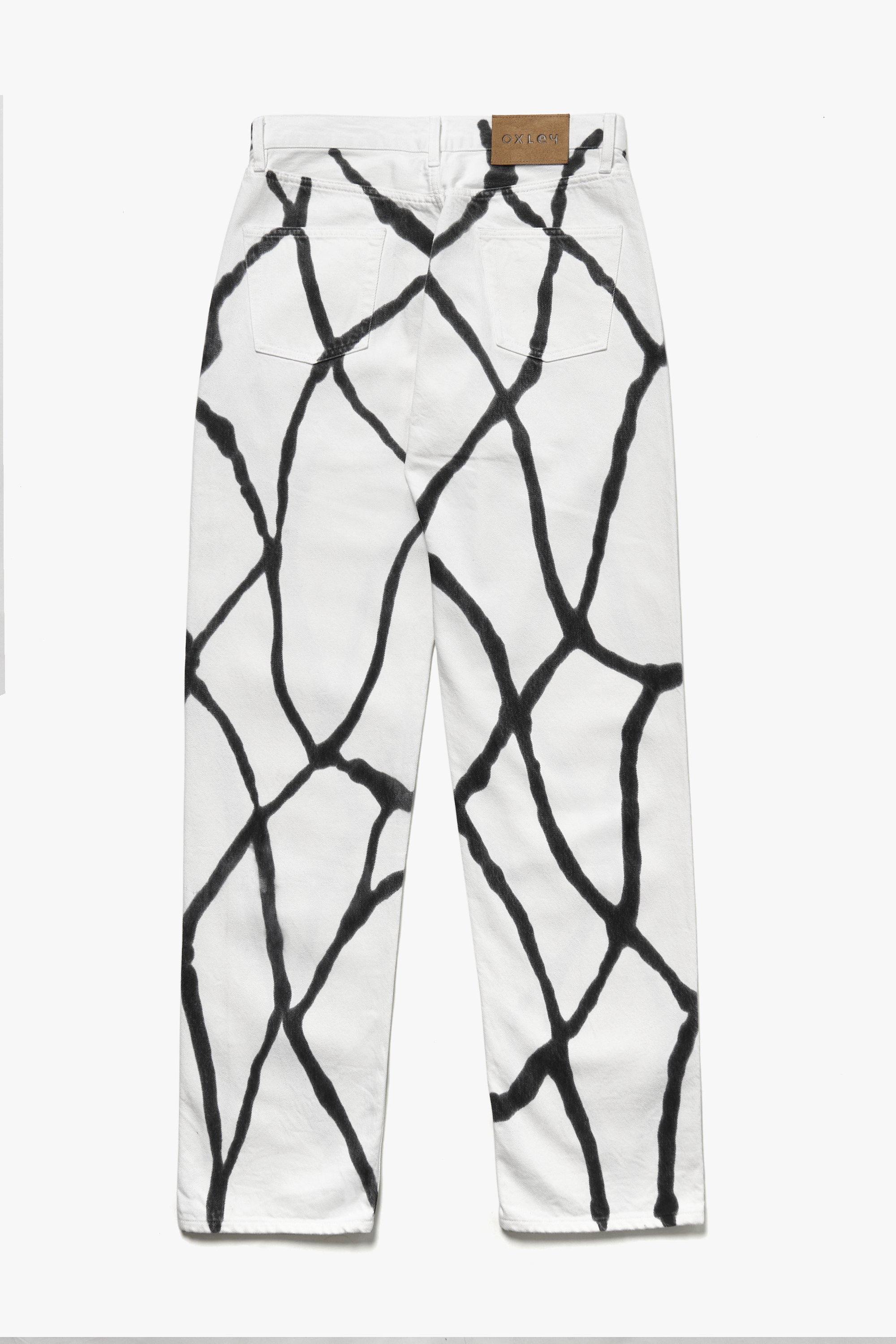 Oxley Hand Printed Organic Cotton Denim Jeans - Oxley Official