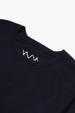 Embroidered Stitch Raglan Sleeve Organic Cotton Top - Oxley Official