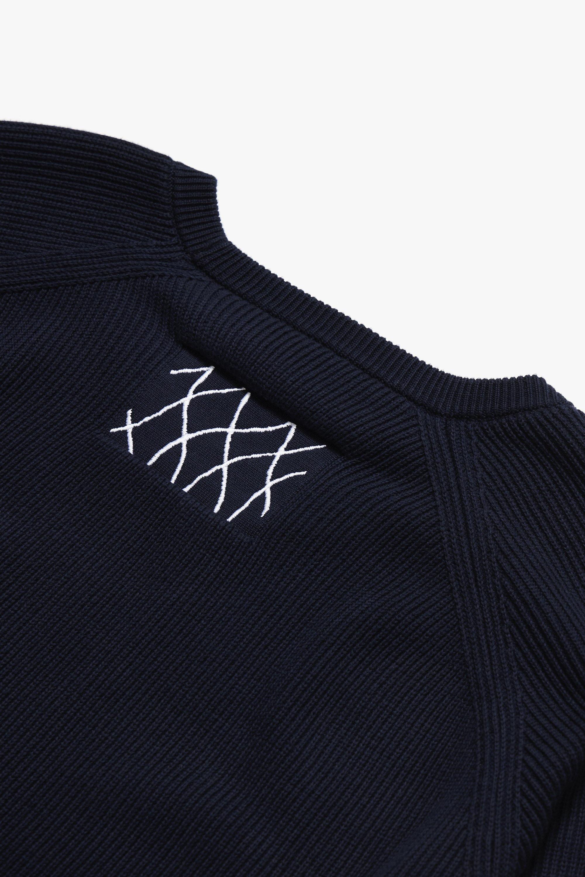 Embroidered Stitch Raglan Sleeve Organic Cotton Top - Oxley Official