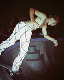 OXLEY HAND PRINTED ORGANIC COTTON DENIM JEANS