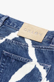 Oxley Hand Printed Organic Bleached Cotton Denim Jeans - Oxley Official