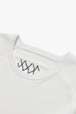 Embroidered Stitch Raglan Sleeve Organic Cotton Top - Oxley Official